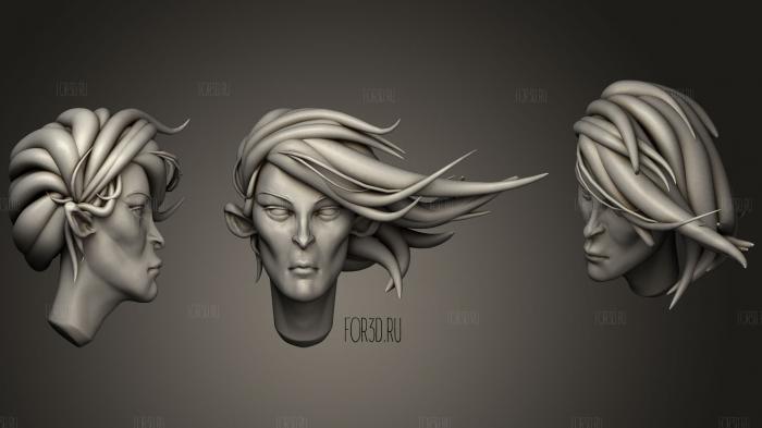 Jerjim Head Sculpt stl model for CNC
